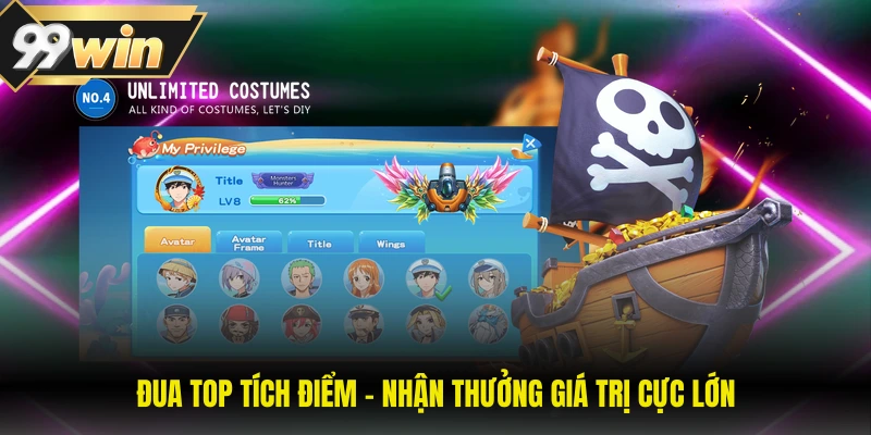 Đua top tích điểm - nhận thưởng giá trị cực lớn